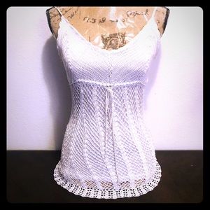 Say What White Knit Camisole Tank